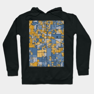 Surrey Map Pattern in Blue & Gold Hoodie